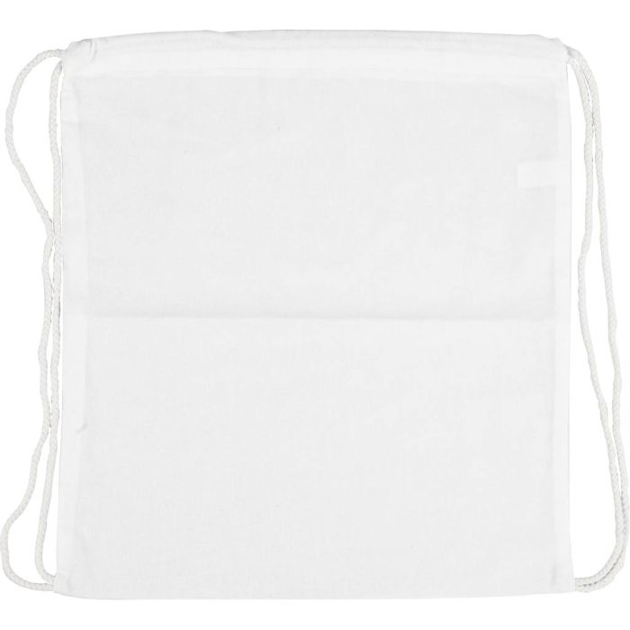 Sac à Cordons, dim. 37x41 cm, 130 gr, blanc, 1 pièce