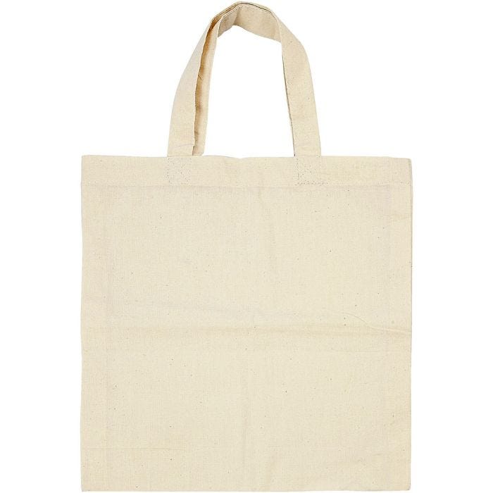 Sac Fourre-Tout, dim. 27,5x30 cm, 135 gr, naturel clair, 5 pièces/ 1 Pq.