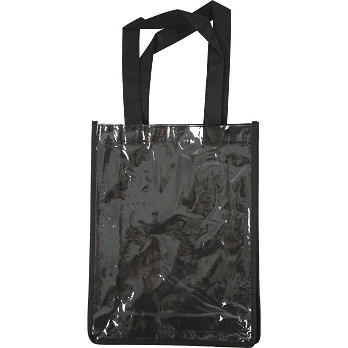 Sac personnalisables, 30x23x7 cm, noir, 1 pièce