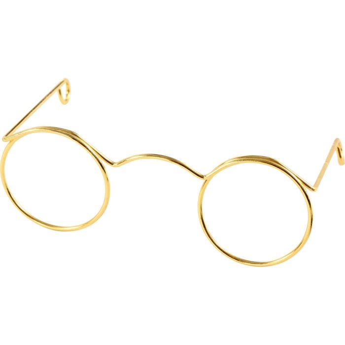 Lunettes, L : 60 mm, diamètre intérieur 21 mm, or, 10 pièces/ 1 Pq.