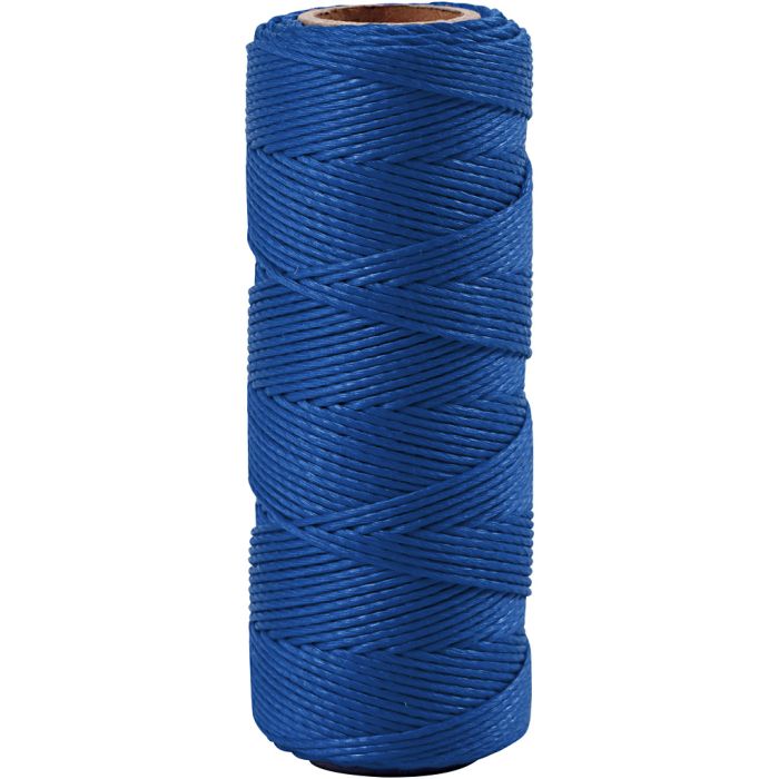 Fil de bambou, ép. 1 mm, bleu, 65 m/ 1 rouleau