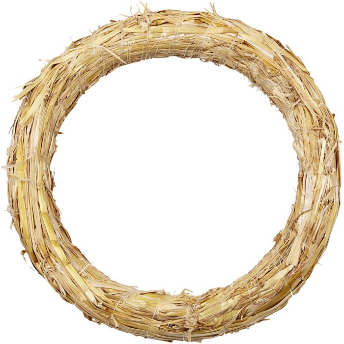 Couronne en paille, d 27 cm, ép. 3 cm, 1 pièce