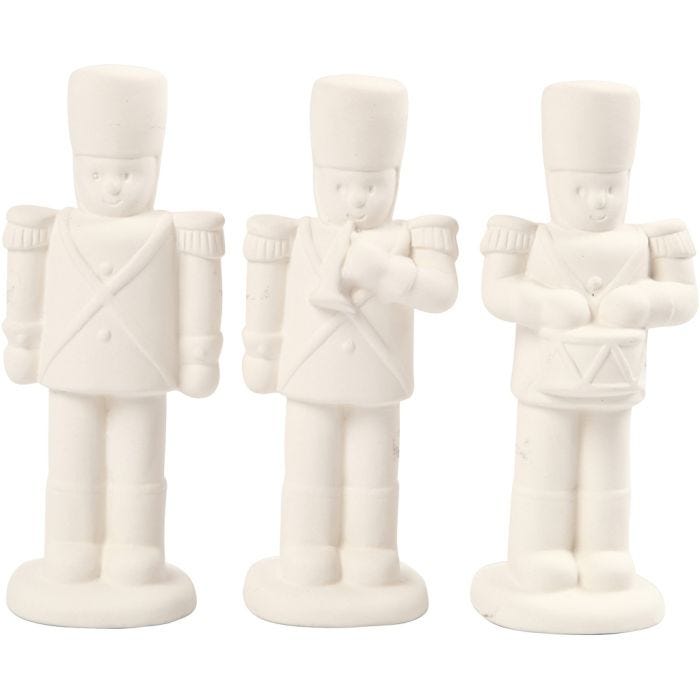 Casse-noisette, H : 14 cm, blanc, 3 pièces/ 1 Pq.