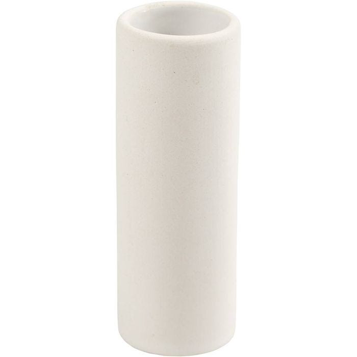 Vase, H : 11 cm, d 4 cm, blanc, 6 pièces/ 1 Pq.