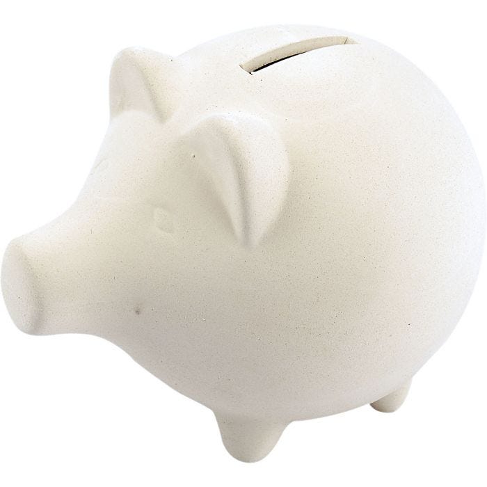 Tirelires cochon, H : 11 cm, L : 14 cm, 10 pièces/ 1 Pq.