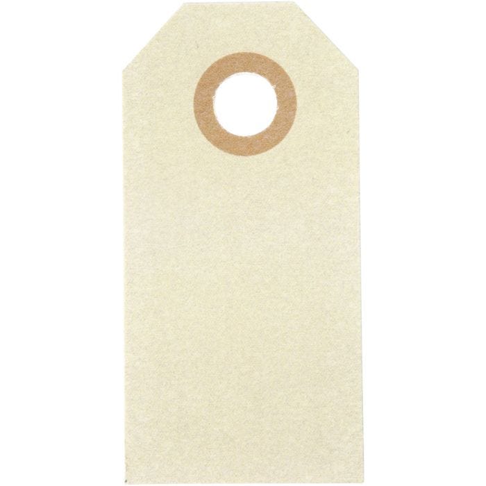 Étiquettes en carton, dim. 3x6 cm, 250 gr, crème, 1000 pièce/ 1 Pq.