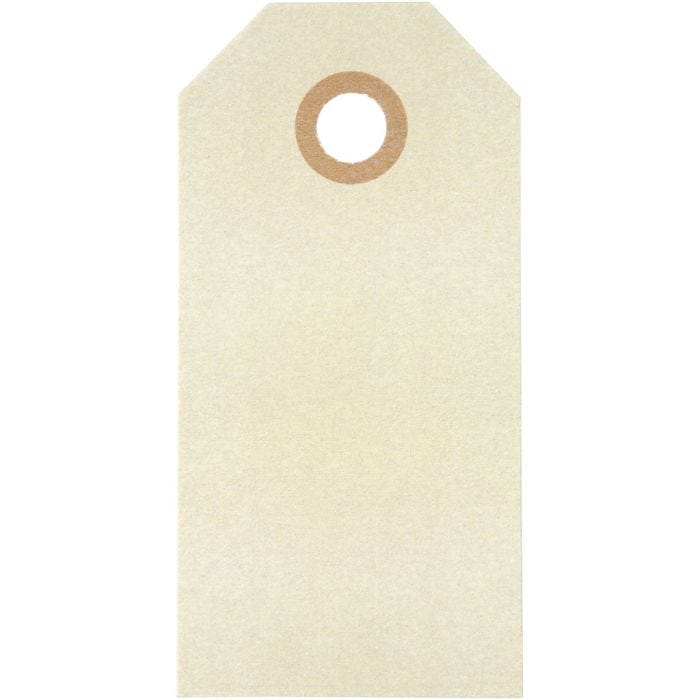 Étiquettes en carton, dim. 4x8 cm, 250 gr, crème, 1000 pièces/ 1 Pq.