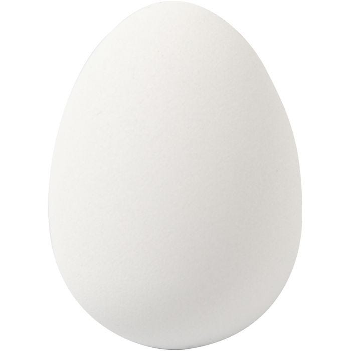 Oeuf, H : 4 cm, d 2,5 cm, blanc, 18 pièces/ 1 Pq.