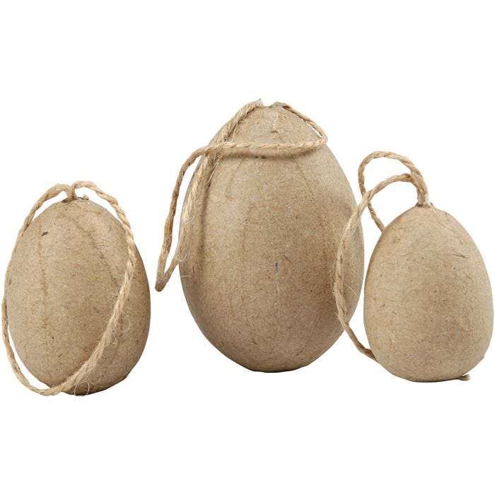 Œufs, H : 3+4+5 cm, 6 pièces/ 1 Pq.