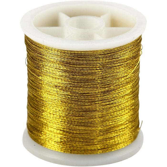 Fil à Coudre, ép. 0,15 mm, or, 100 m/ 1 rouleau