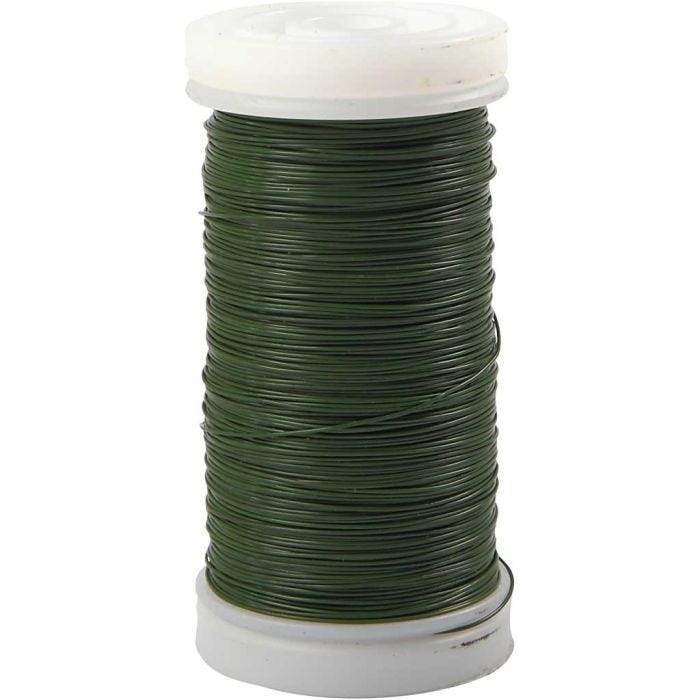 Fil pour fleur, ép. 0,31 mm, 100 gr, vert, 160 m/ 1 rouleau