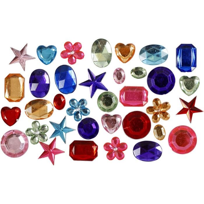 Pierre de strass, dim. 10-15 mm, 15 gr/ 1 Pq.