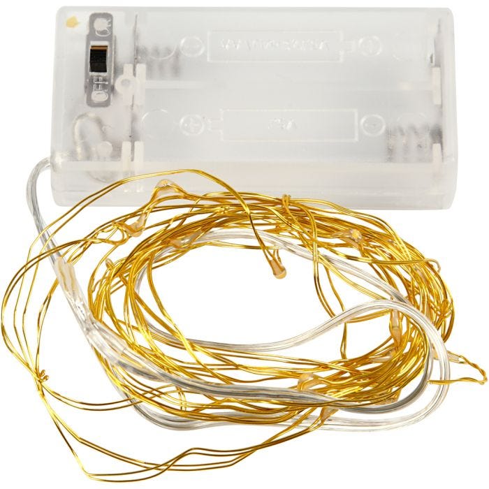 Guirlande LED, L : 3,15 M, or, 1 pièce