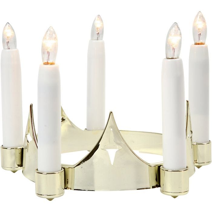 Couronne Lucia, H : 14 cm, d 15-19 cm, 1 pièce
