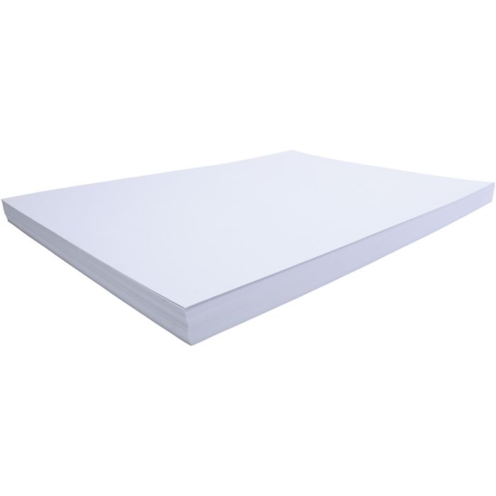 Papier Cartonné, feuille 50x70 cm, 270 gr, blanc, 100 flles/ 1 Pq.