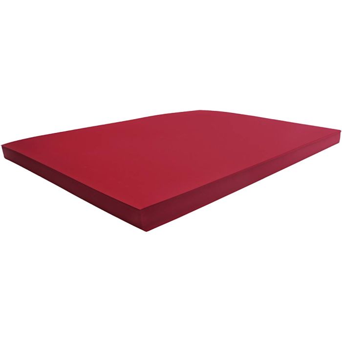 Papier Cartonné, feuille 50x70 cm, 270 gr, rouge cerise, 100 flles/ 1 Pq.