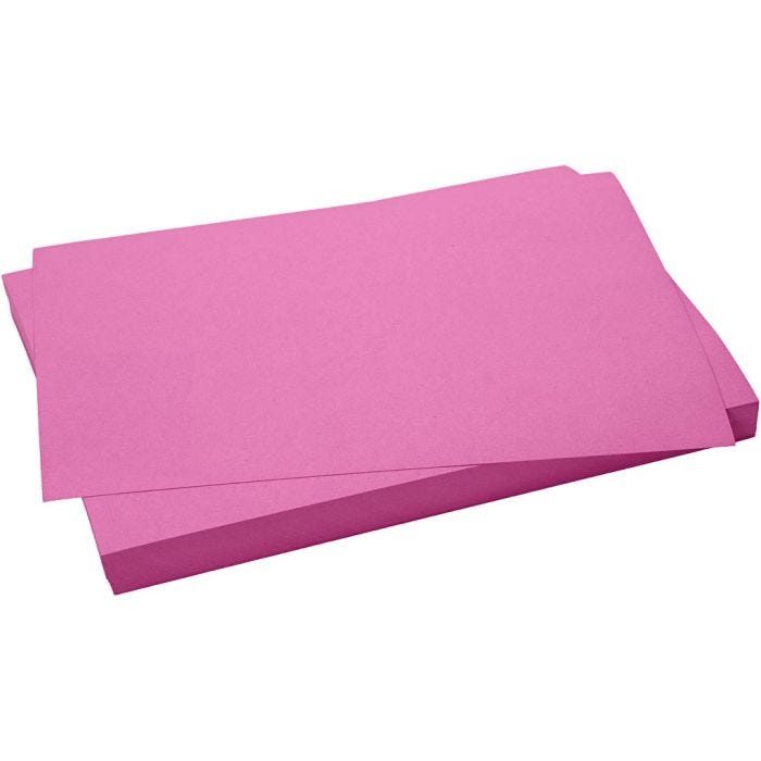 Papier Cartonné, feuille 50x70 cm, 270 gr, rose, 10 flles/ 1 Pq.