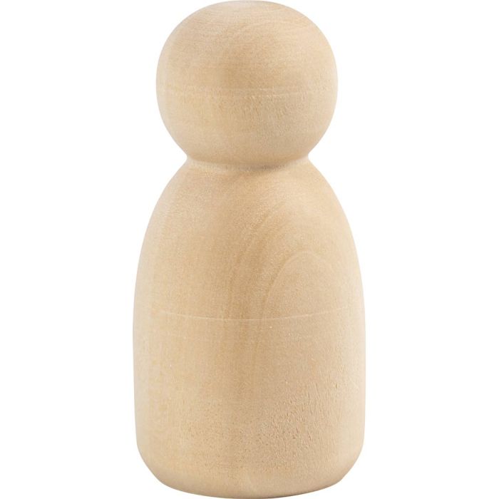 Corps de figurine en bois, Ovale, H : 6 cm, 5 pièces/ 1 Pq.