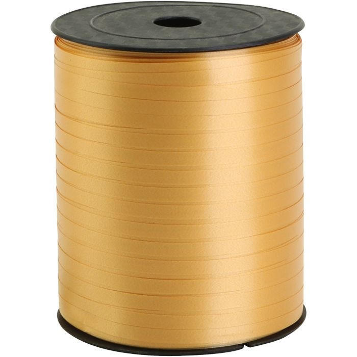 Ruban cadeau, L : 5 mm, or, 400 m/ 1 rouleau
