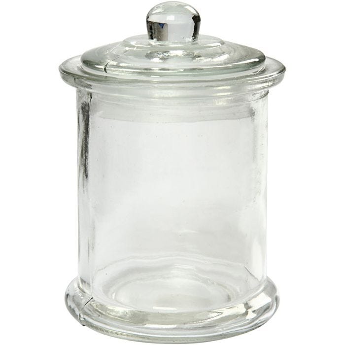 Bocal avec couvercle, H : 14,5 cm, d 8 cm, 10 pièces/ 1 Pq.