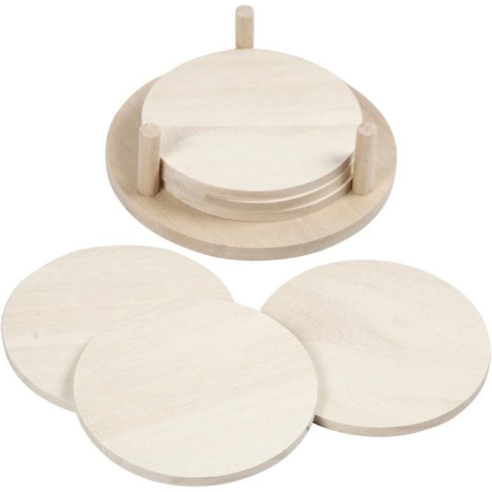 Rondelles , d 9,5 cm, ép. 5 mm, 6 pièces/ 1 Pq.