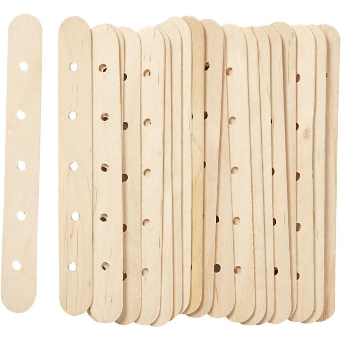 Bâtonnets de construction, L : 15 cm, L : 1,8 cm, diamètre intérieur 4 mm, 20 pièces/ 1 Pq.