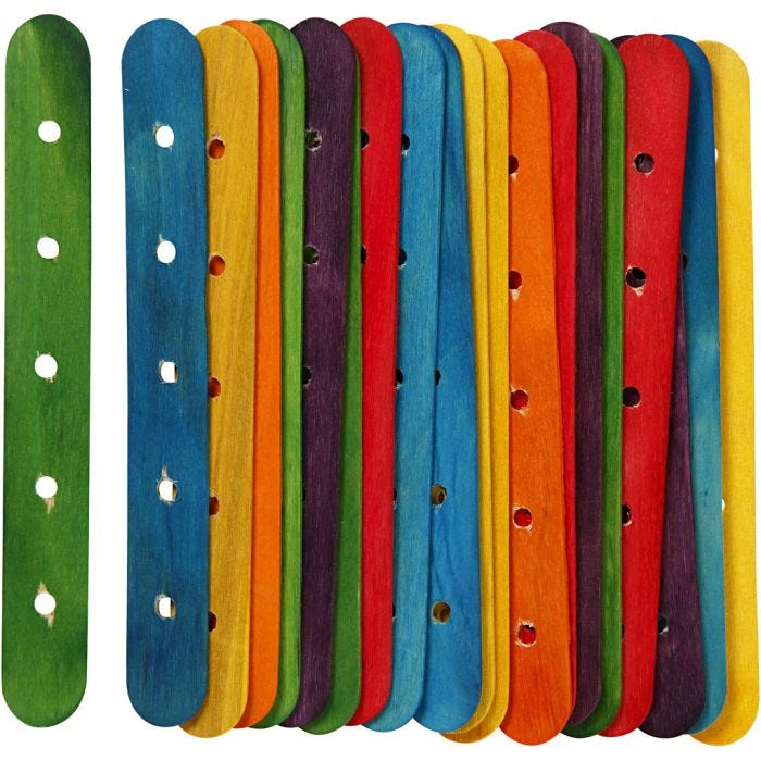 Bâtonnets de construction, L : 15 cm, L : 1,8 cm, diamètre intérieur 4 mm, ass. de couleurs, 20 ass./ 1 Pq.