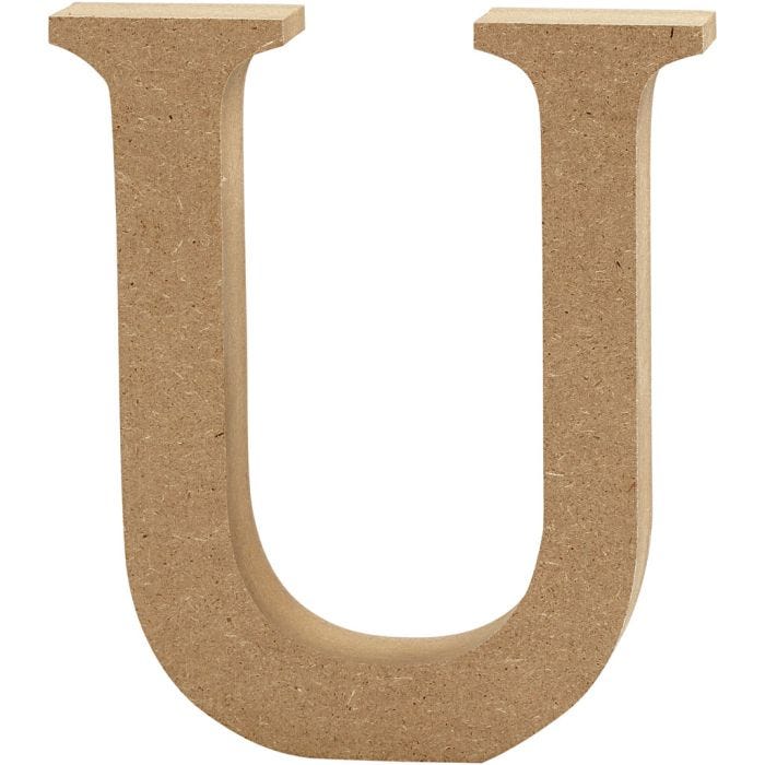 Lettre, U, H: 13 cm, ép. 2 cm, 1 pièce