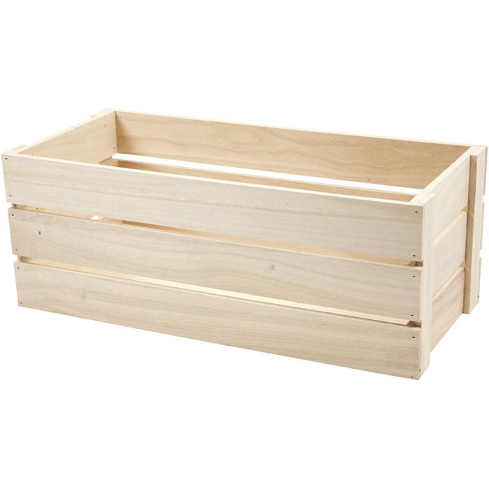 Cageot en bois, H : 17 cm, dim. 45x20 cm, max. 8 kg, 1 pièce