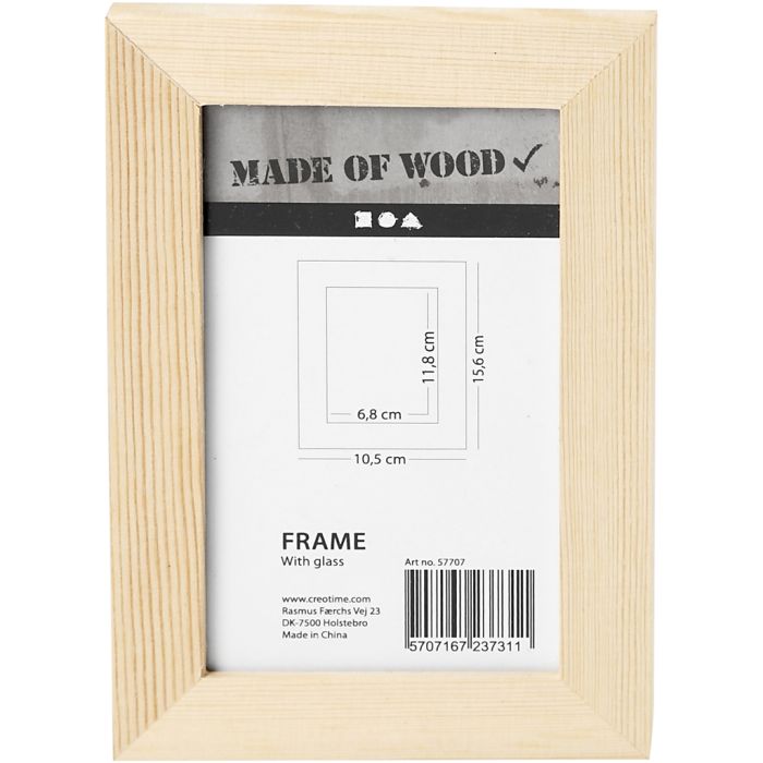 Cadre avec vitre, 10,5x15,6 cm, 1 pièce