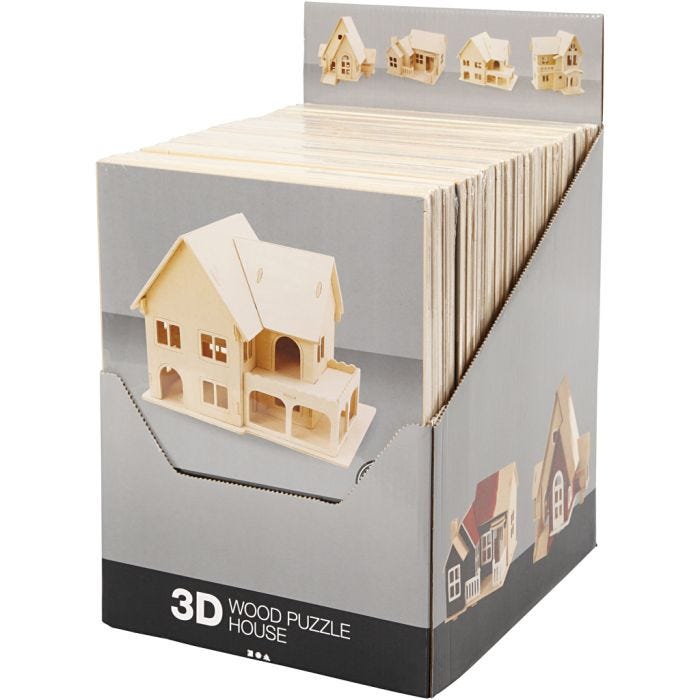 Kit de Construction 3D en bois, 24 pièces/ 1 Pq.
