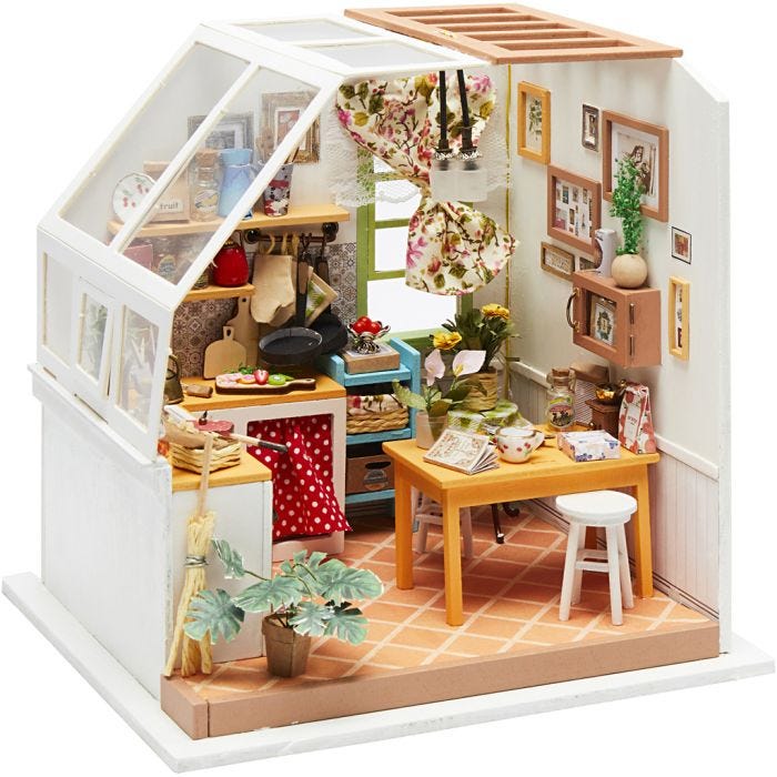 Pièce miniature DIY, Cuisine, 18,7 cm, 19 cm, 1 pièce