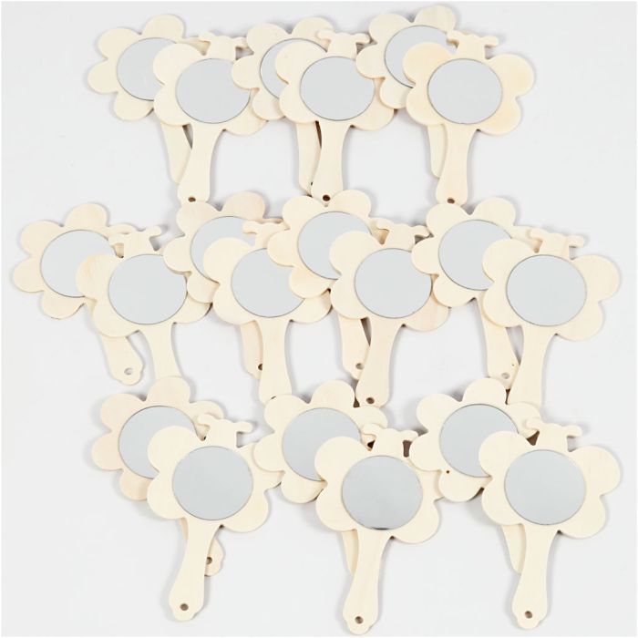 Miroirs à main, H : 13,9 cm, L : 9 cm, 20 pièces/ 1 Pq.