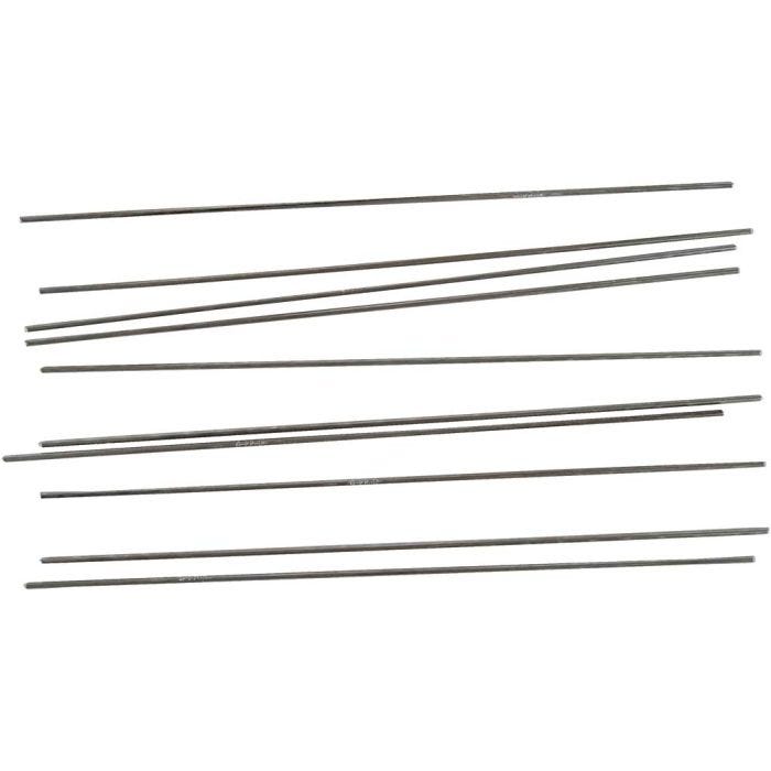 Tiges en métal, L : 20 cm, d 2 mm, 10 pièces/ 1 Pq.