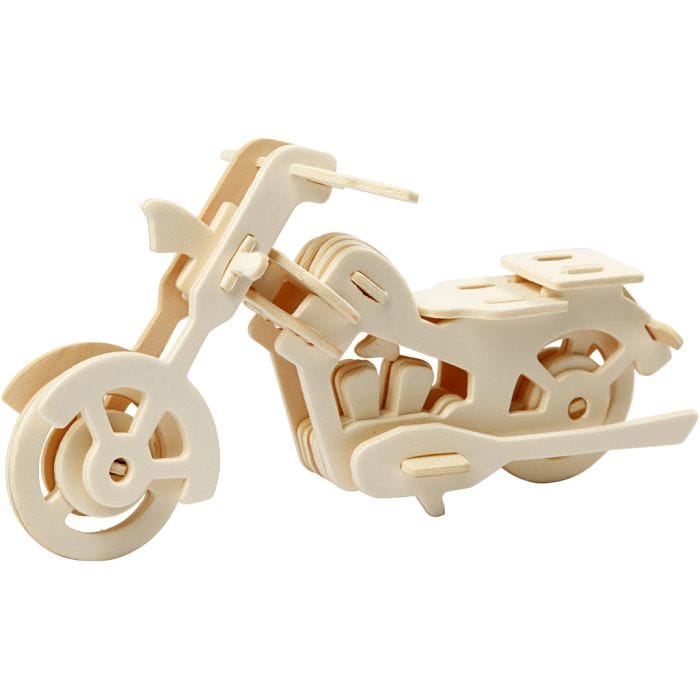 Figurine à assembler en 3D, moto, 19x9x9 cm, 1 pièce