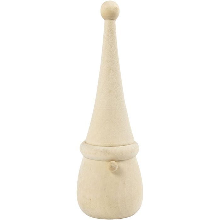 Nain de jardin Noël scandinave, H : 16 cm, d 6 cm, 1 pièce