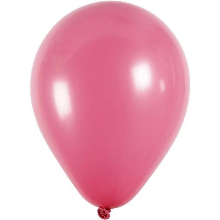 Ballons, rond, d 23 cm, rose foncé, 10 pièces/ 1 Pq.
