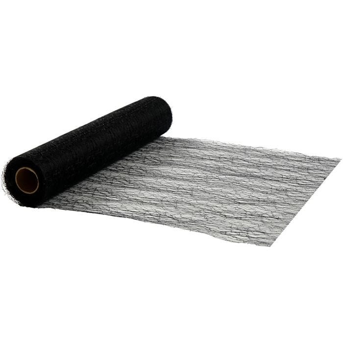 Chemins de table, L : 30 cm, noir, 10 m/ 1 rouleau