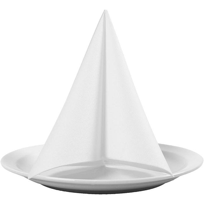 Serviettes de table, dim. 40x40 cm, 60 gr, blanc, 20 pièces/ 1 Pq.