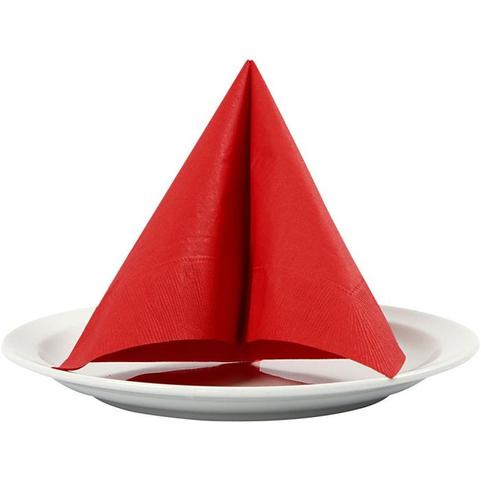 Serviettes de table, dim. 33x33 cm, rouge, 20 pièces/ 1 Pq.