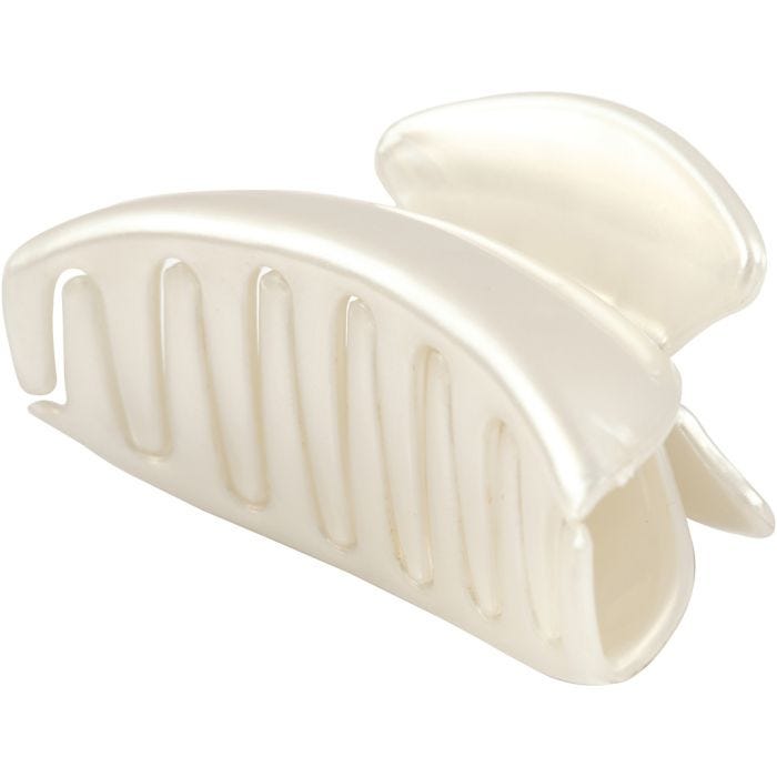 Pince à cheveux, L : 90 mm, L : 45 mm, nacré, 1 pièce