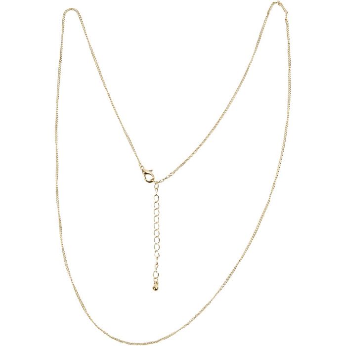 Chaîne, L : 80 cm, d 1 mm, doré, 1 pièce
