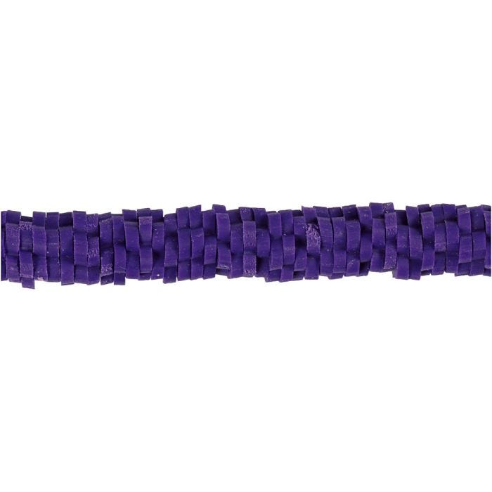 Perles en Terre Cuite, d 5-6 mm, diamètre intérieur 2 mm, violet, 145 pièces/ 1 Pq.