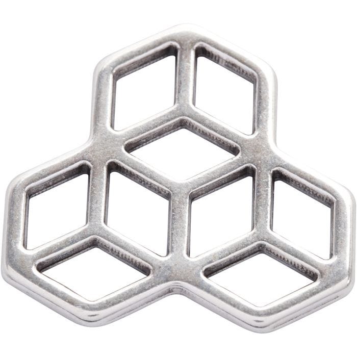 Pendentif, 30 mm, argenté, 1 pièce