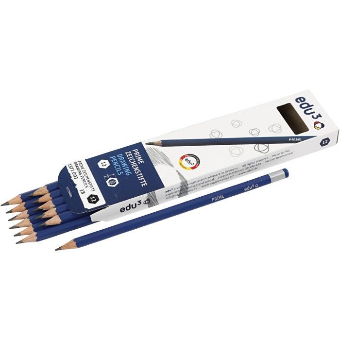 Crayon à Papier edu, 3B, 12 pièces/ 1 Pq.