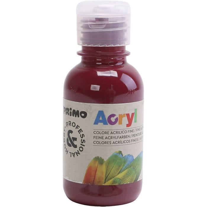 Peinture acrylique de luxe PRIMO, bordeaux, 125 ml/ 1 flacon