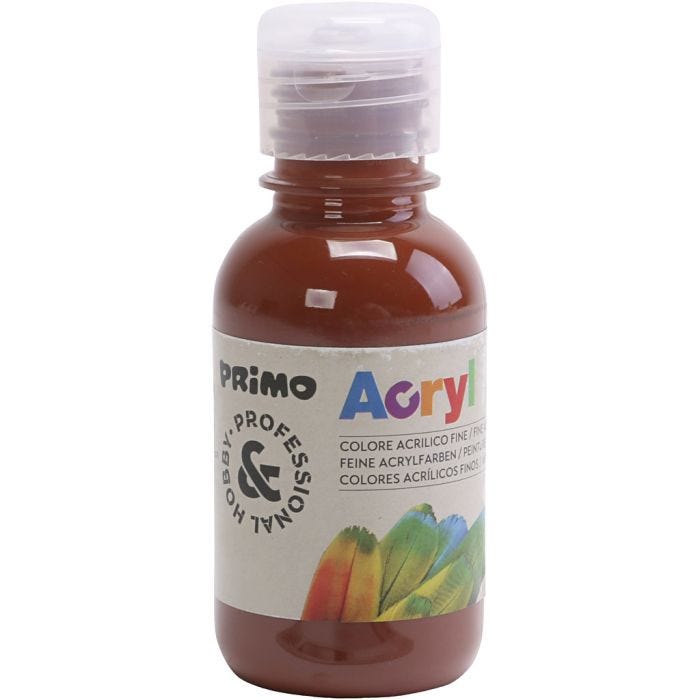 Peinture acrylique de luxe PRIMO, brun, 125 ml/ 1 flacon