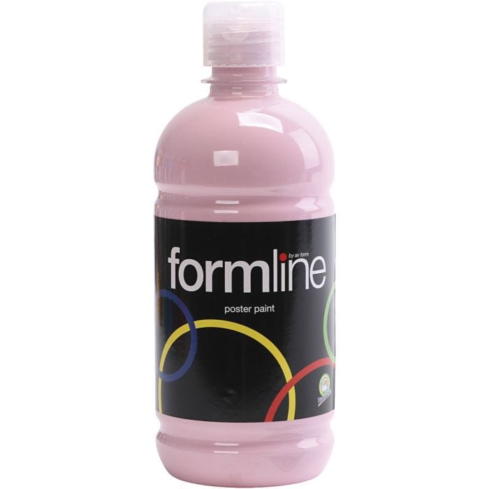 Peinture à la détrempe Mate, rose, 500 ml/ 1 flacon