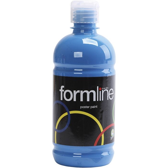Peinture à la détrempe Mate, bleu primaire, 500 ml/ 1 flacon