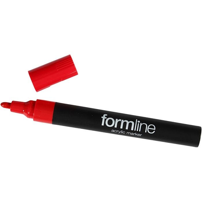 Feutre acrylique formline, 2.5 mm, rouge, 1 pièce